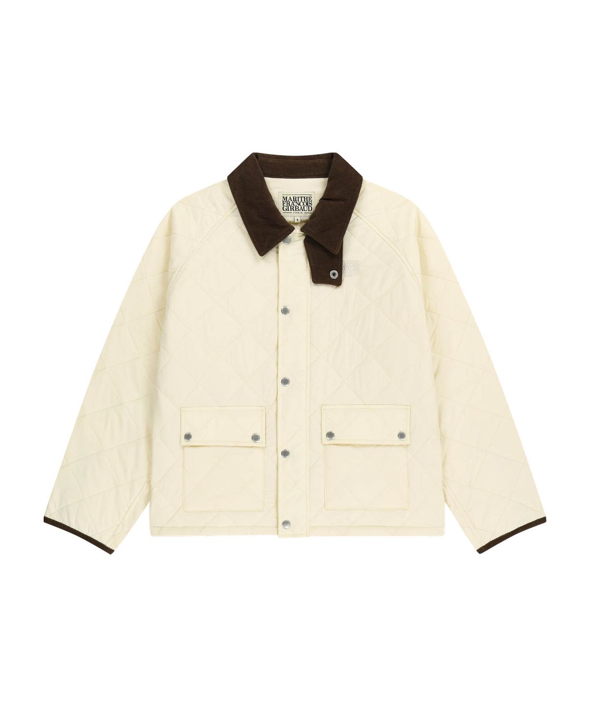 마리떼 프랑소와 저버(MARITHÉ + FRANҪOIS GIRBAUD) CORDUROY COLLAR QUILTED JACKET ivory