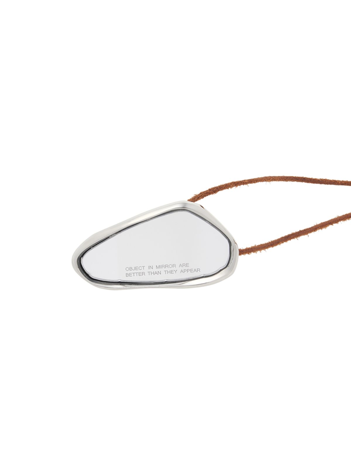데뷔옹(DEBBYOUNG) LEATHER STRAP SIDE MIRROR  [SILVER]