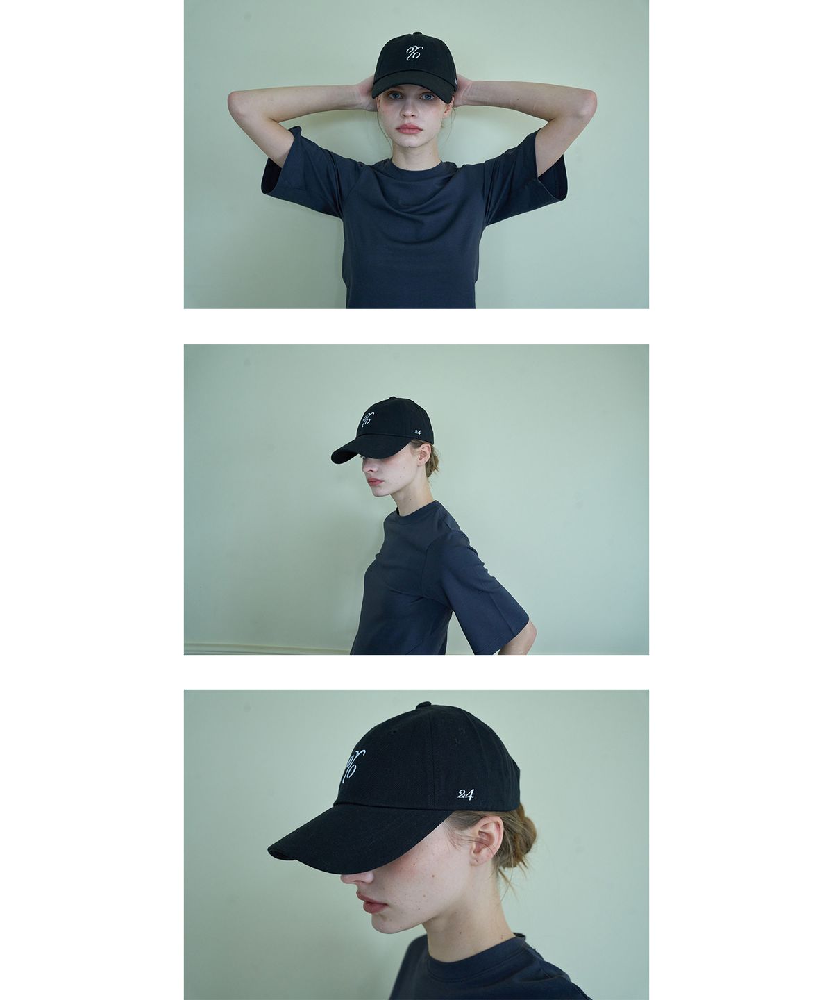 온유어오운(ONYOUROWN) SYMBOL LOGO BALL CAP (BLACK WHITE)