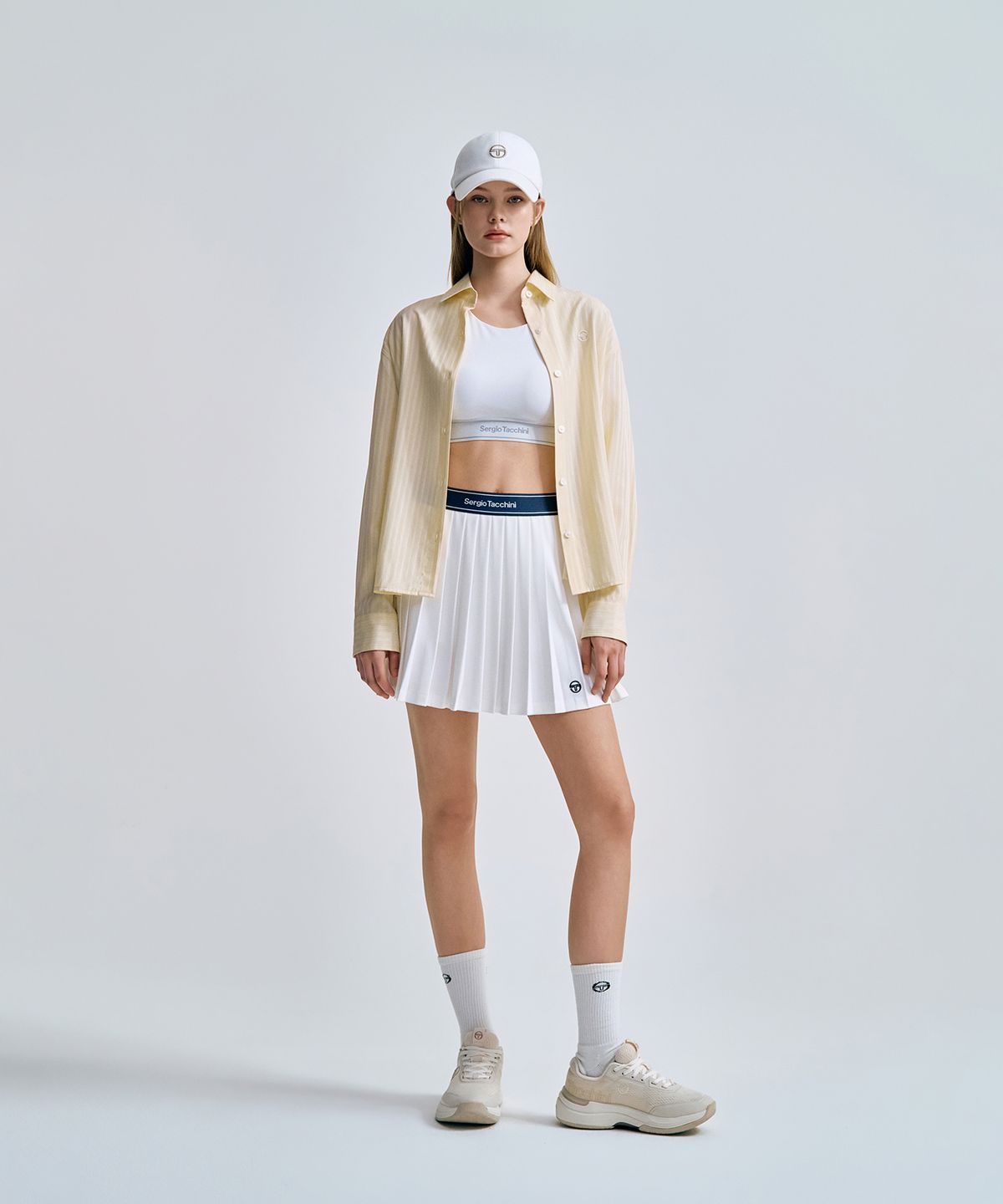 세르지오 타키니(SERGIO TACCHINI) W 스트라이프 우븐 셔츠 (L.Yellow)