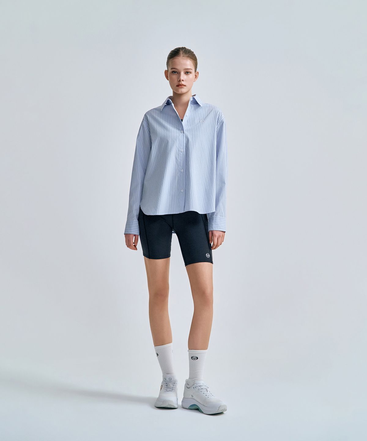 세르지오 타키니(SERGIO TACCHINI) W 스트라이프 우븐 셔츠 (L.Blue)