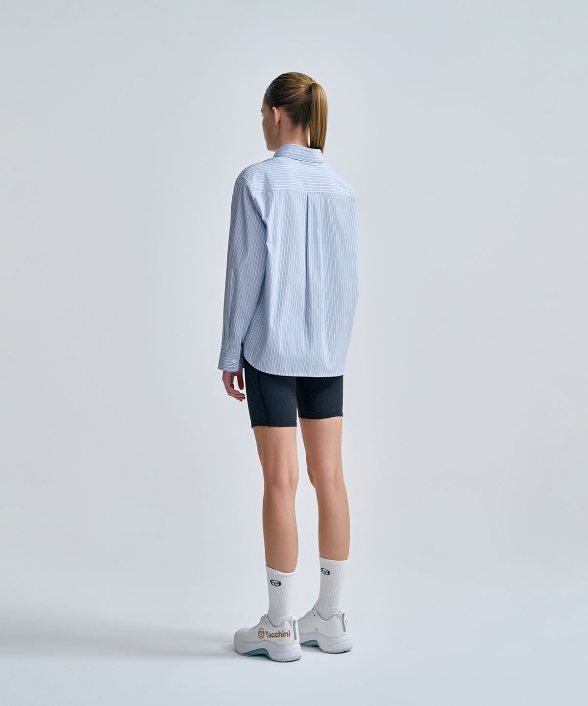 세르지오 타키니(SERGIO TACCHINI) W 스트라이프 우븐 셔츠 (L.Blue)