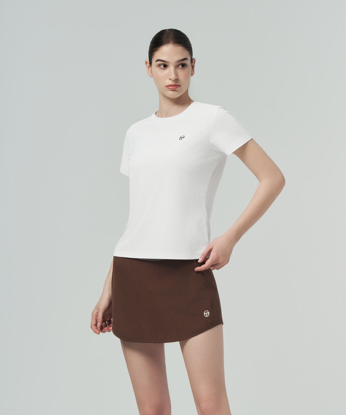 세르지오 타키니(SERGIO TACCHINI) W 레이프레쉬 피케 반팔 티셔츠 (White)