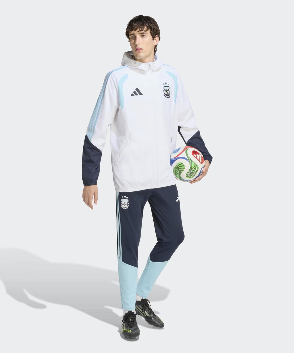 아디다스(ADIDAS) 아르헨티나 26 티로 올 웨더 재킷 - 화이트 / JY7016