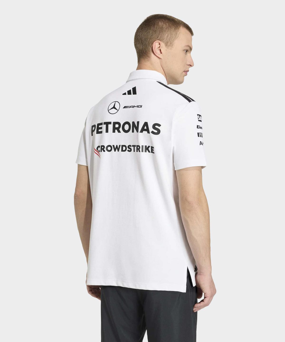 아디다스(ADIDAS) 메르세데스 AMG F1 팀 엔지니어 폴로 셔츠 - 화이트 / KE5524