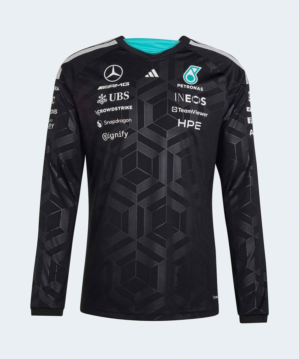아디다스(ADIDAS) 메르세데스 AMG F1 팀 드라이버 저지 롱슬리브 - 블랙 / KF0148