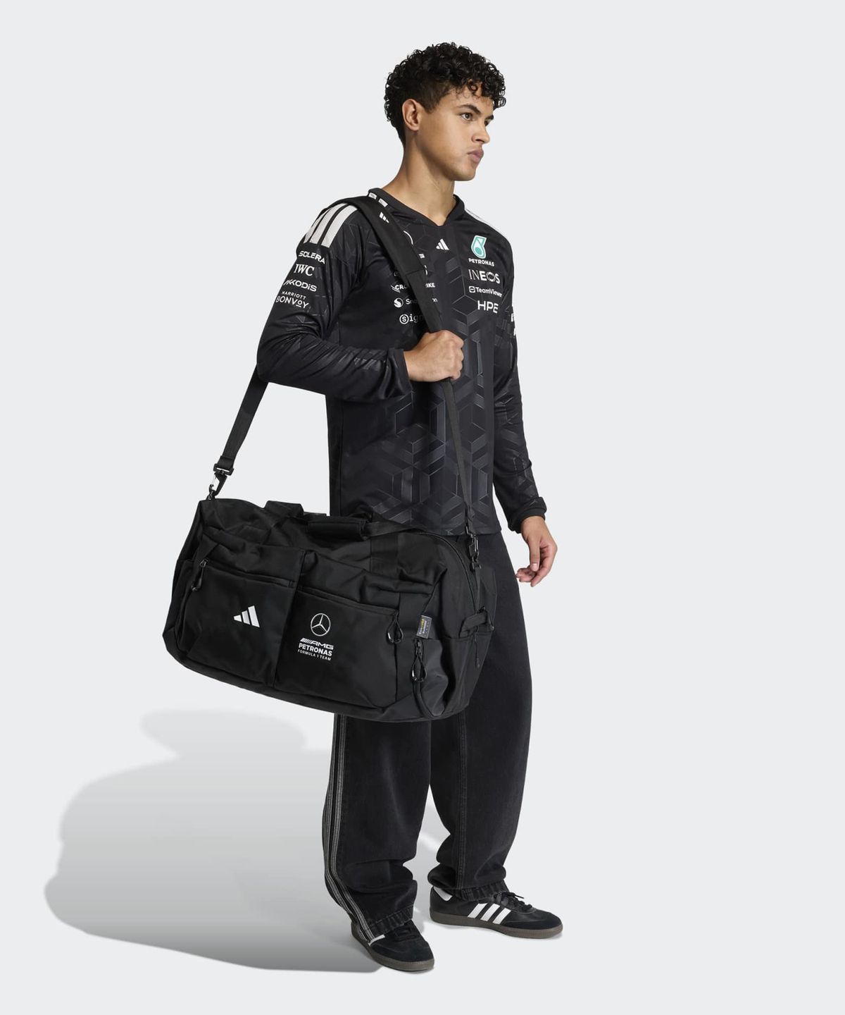 아디다스(ADIDAS) 메르세데스 AMG F1 팀 드라이버 저지 롱슬리브 - 블랙 / KF0148
