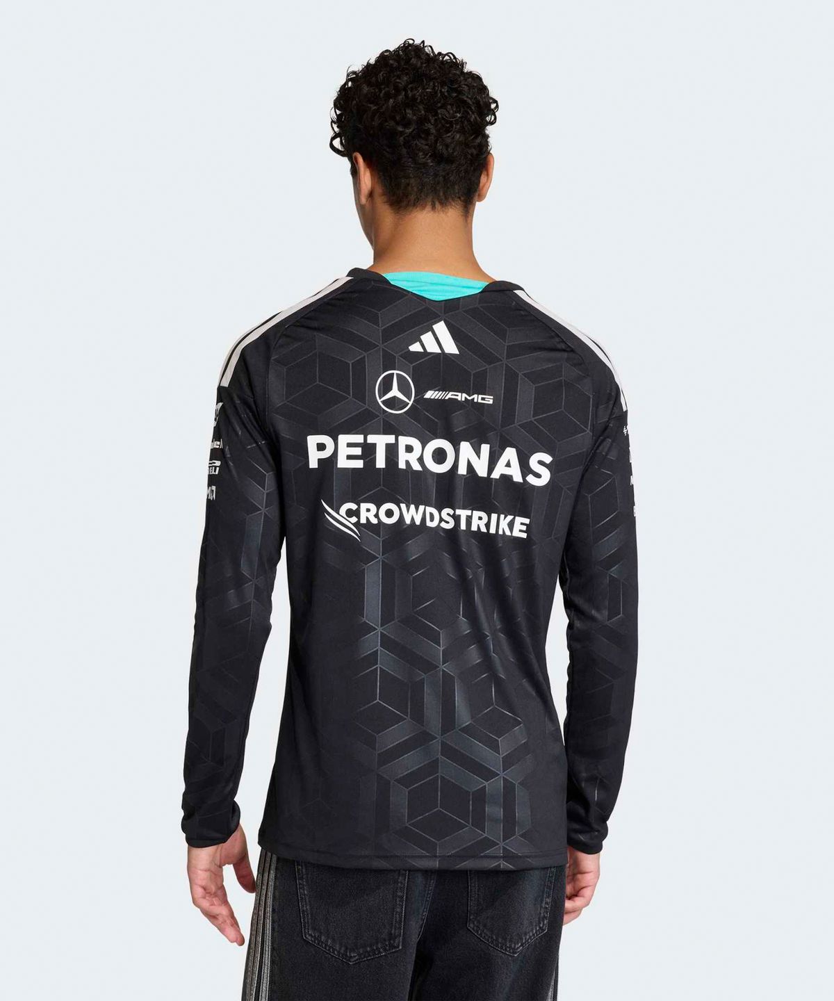 아디다스(ADIDAS) 메르세데스 AMG F1 팀 드라이버 저지 롱슬리브 - 블랙 / KF0148