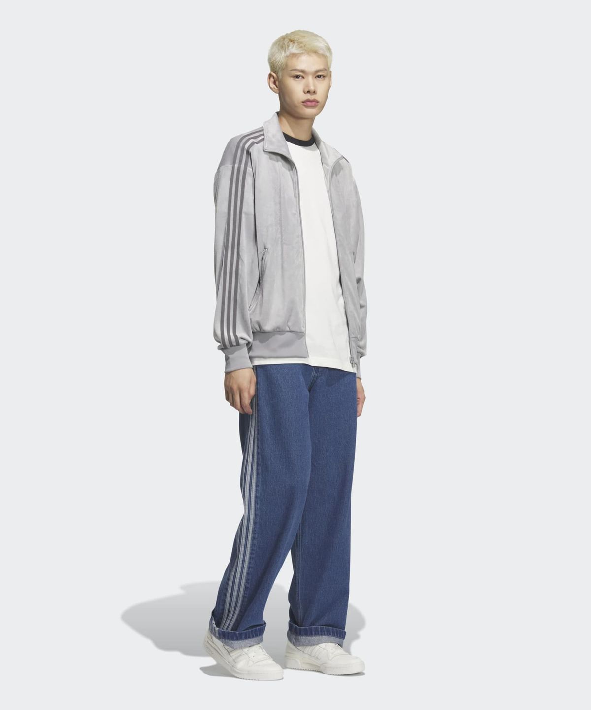 아디다스(ADIDAS) 파이어버드  벨루어 트랙탑 - 그레이 / KQ5476