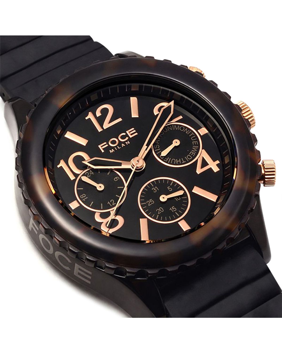 포체(FOCE) 44mm 카모플라주 남성  우레탄시계 FM7741U-BK