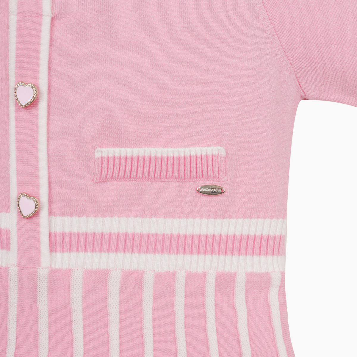베네통키즈(BENETTONKIDS) 레이스 카라 니트 원피스_QAOP07611PK