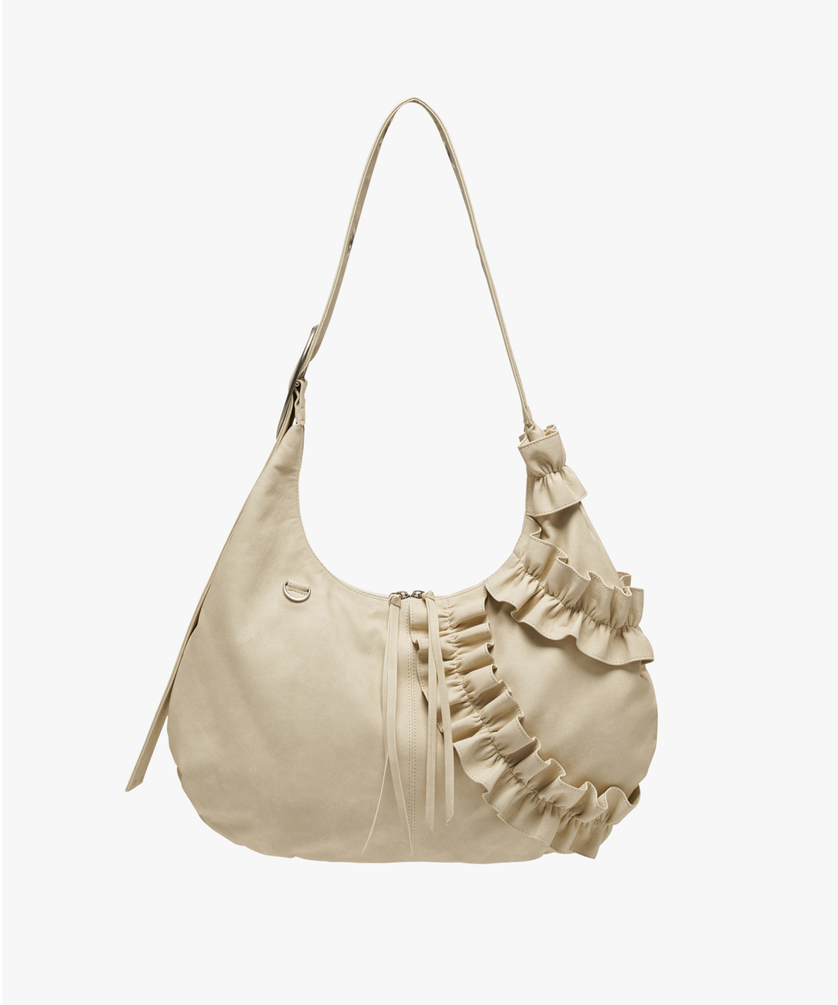 에쏘(ESSO) BOWEY RUFFLE BAG IN IVORY