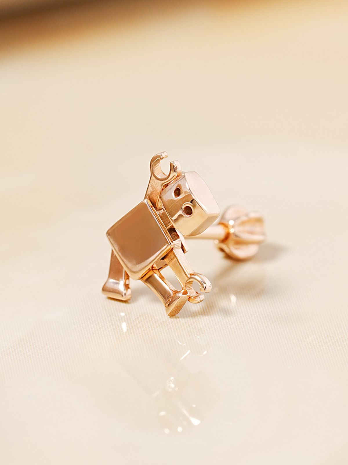 미니멀피어싱(MINIMALPIERCING) 14K 18K 리틀 관절 로봇 피어싱