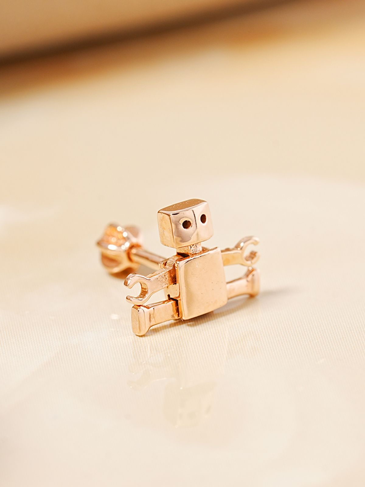 미니멀피어싱(MINIMALPIERCING) 14K 18K 리틀 관절 로봇 피어싱