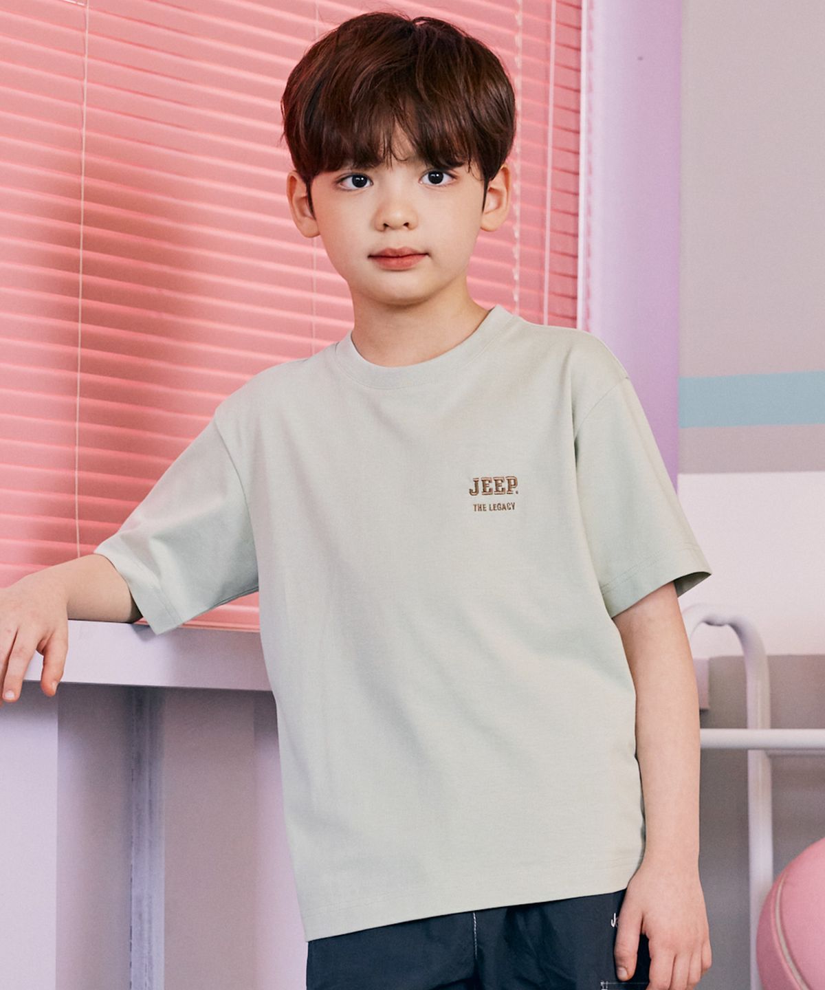 지프키즈(JEEPKIDS) 지프로고 레거시 반팔티-4COLOR