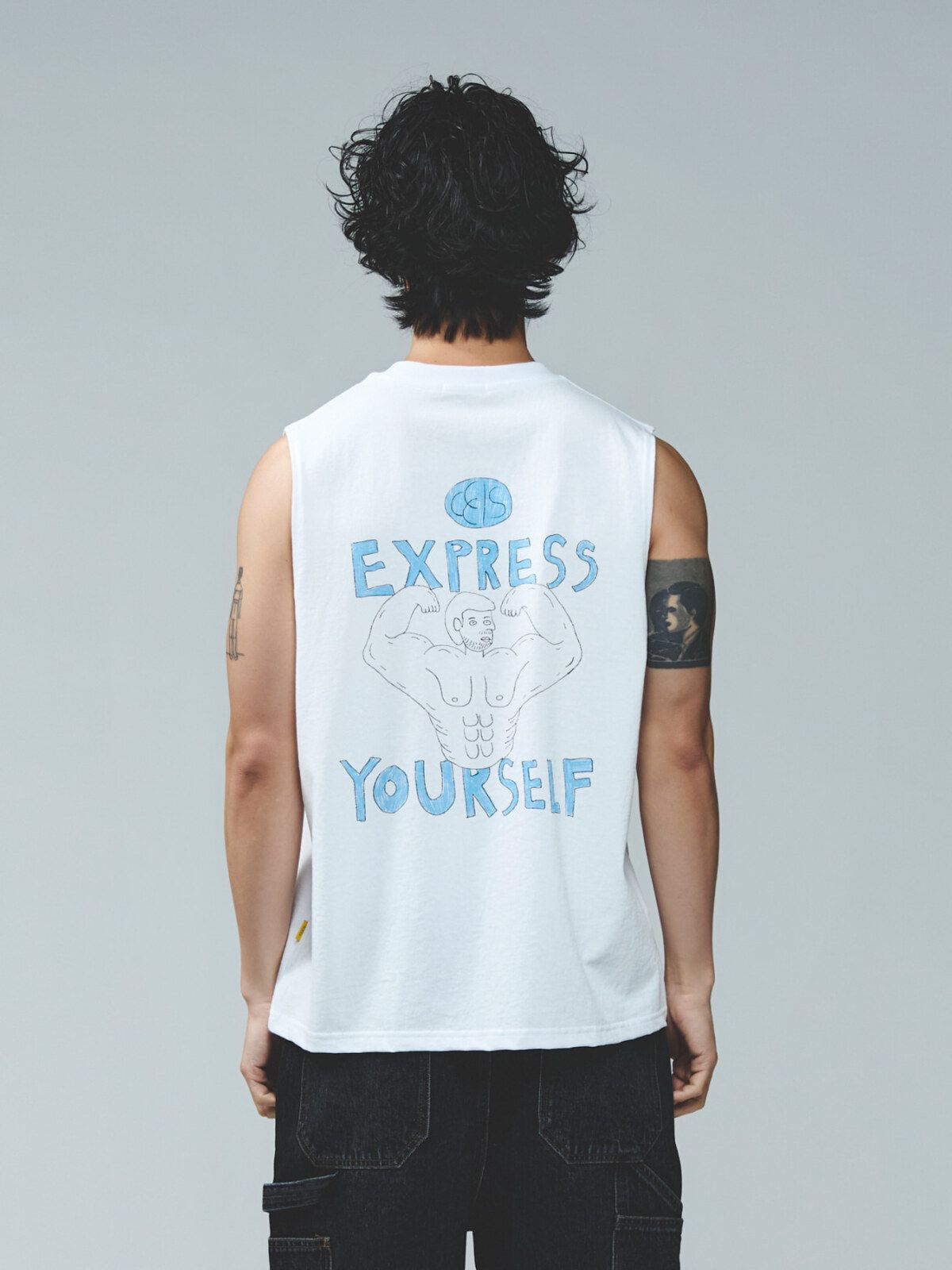 씨씨씨에스(CCCS) WHITE GYM BOY SLEEVELESS