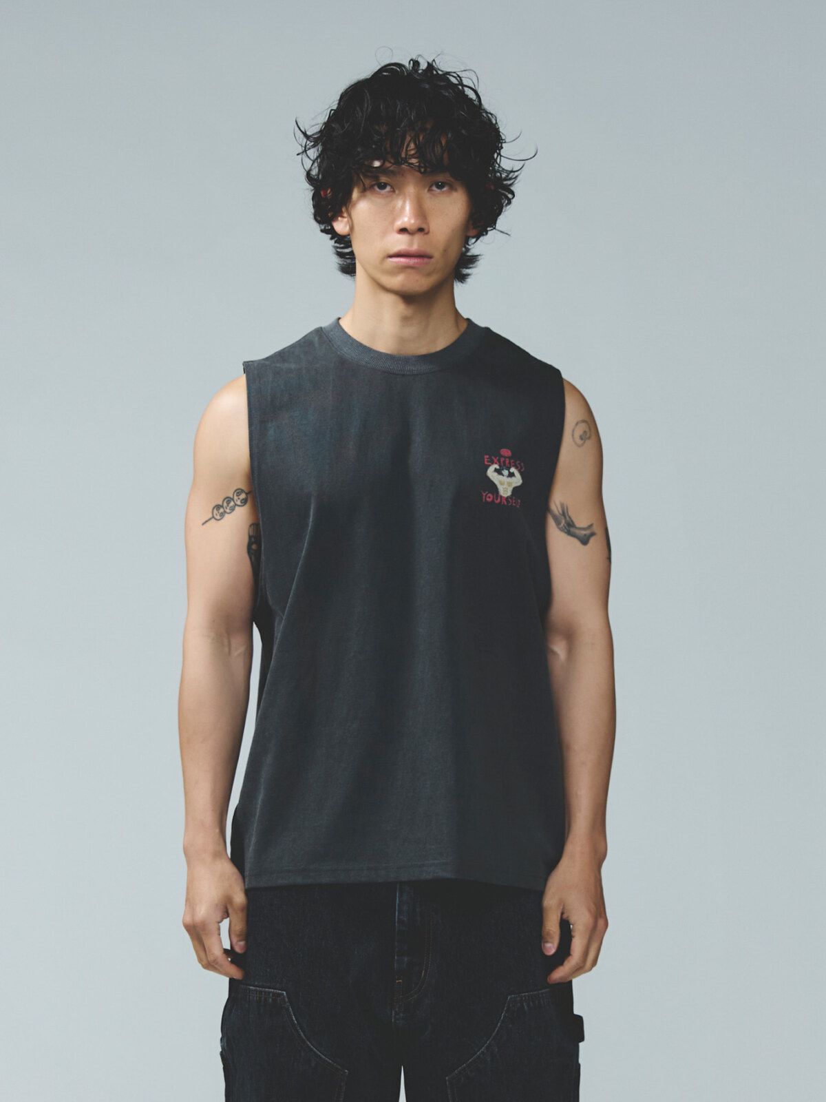 씨씨씨에스(CCCS) GREY GYM BOY SLEEVELESS