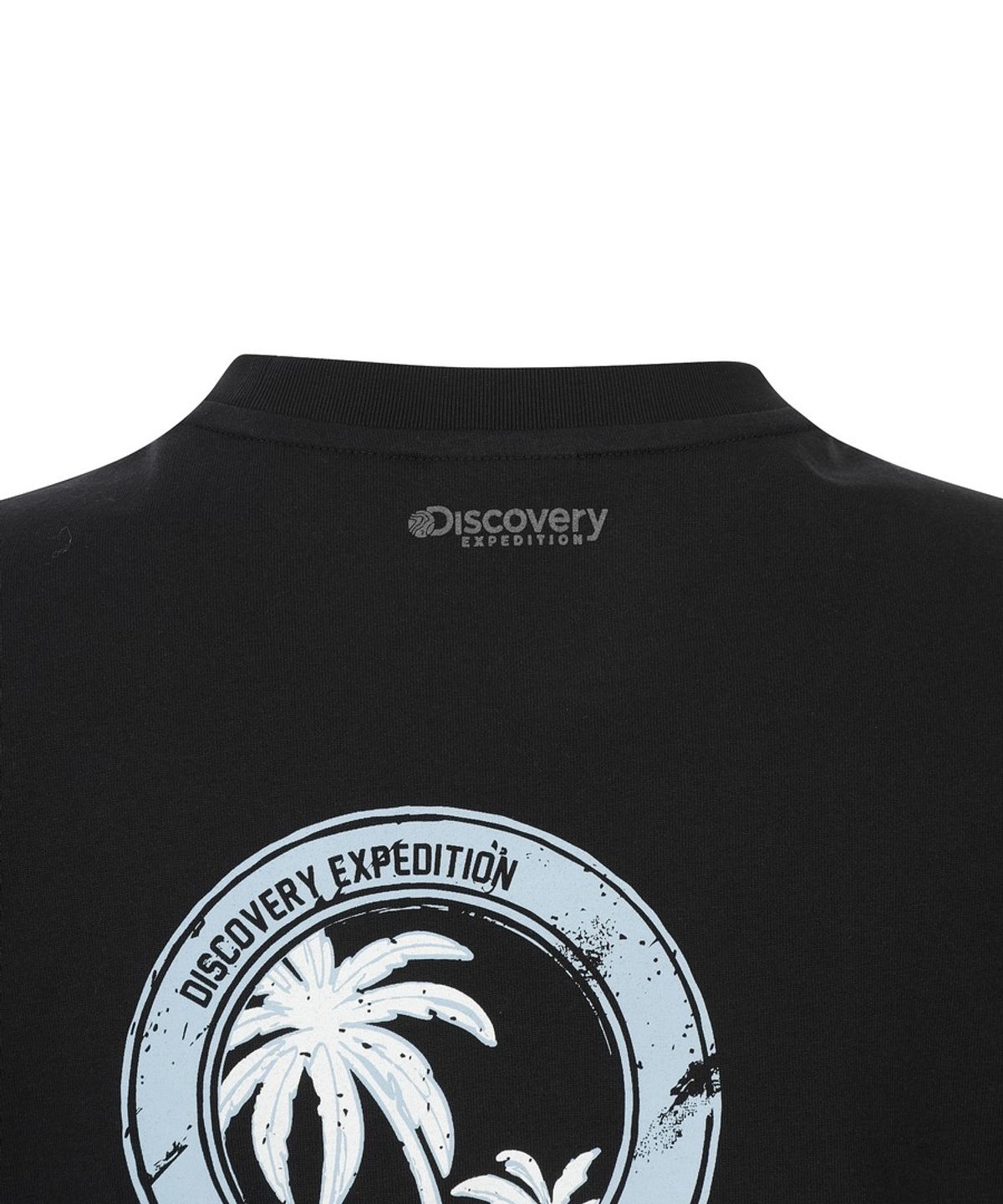디스커버리 익스페디션(DISCOVERY EXPEDITION) 여성 스탬프 세미오버핏 반팔티셔츠 (BLACK)