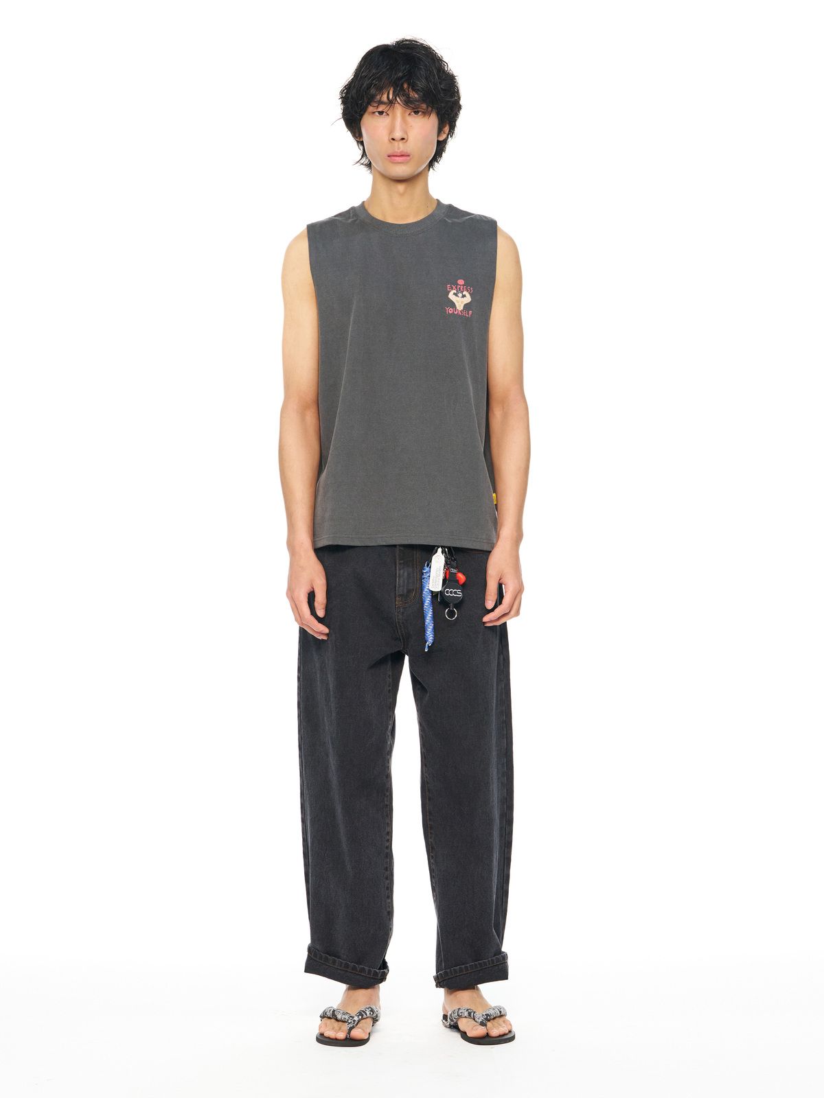씨씨씨에스(CCCS) RELAXED DENIM BLACK WASHED