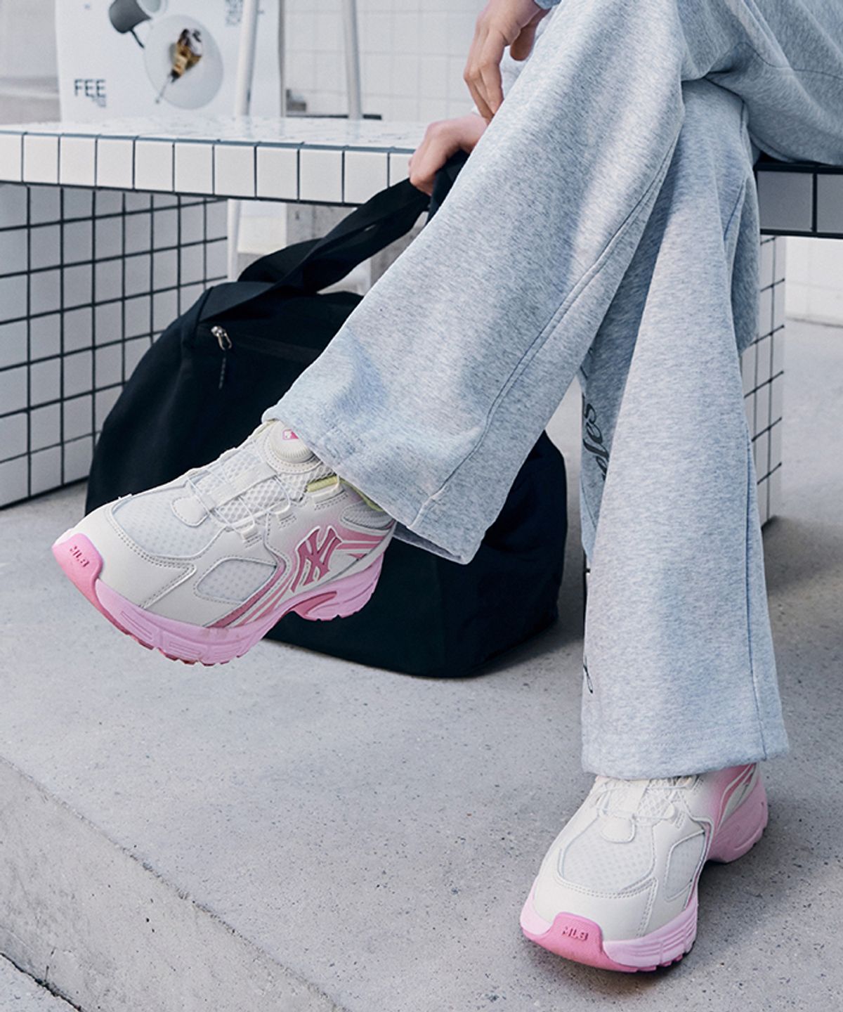 엠엘비 키즈(MLB KIDS) 트랙 러너 다이얼 NY (Pink)