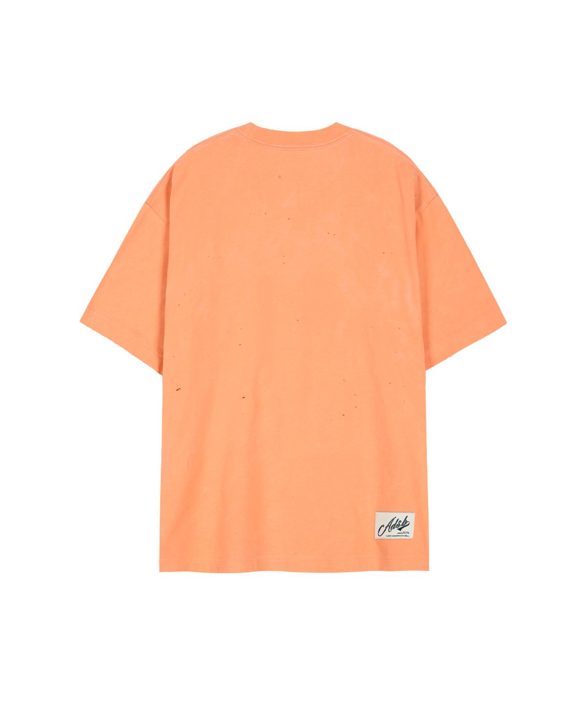 앤더슨벨(ADSB ANDERSSON BELL) (ESSENTIAL) UNISEX SPRAY WASHED HEART MESSAGE T-SHIRT atb1432u(ORANGE)