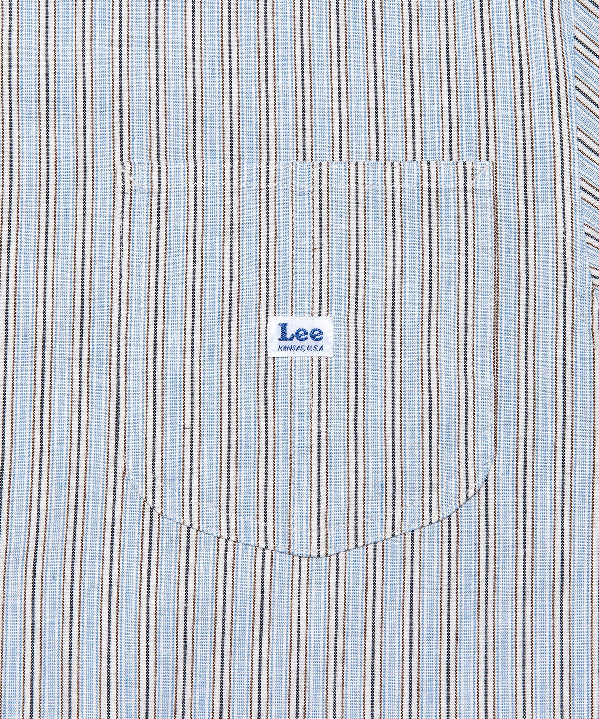리(LEE) 로코 포켓 린넨 셔츠 라이트블루