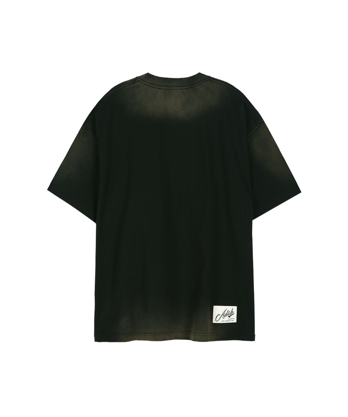 앤더슨벨(ADSB ANDERSSON BELL) (ESSENTIAL) UNISEX SPRAY WASHED HEART MESSAGE T-SHIRT atb1432u(BLACK)