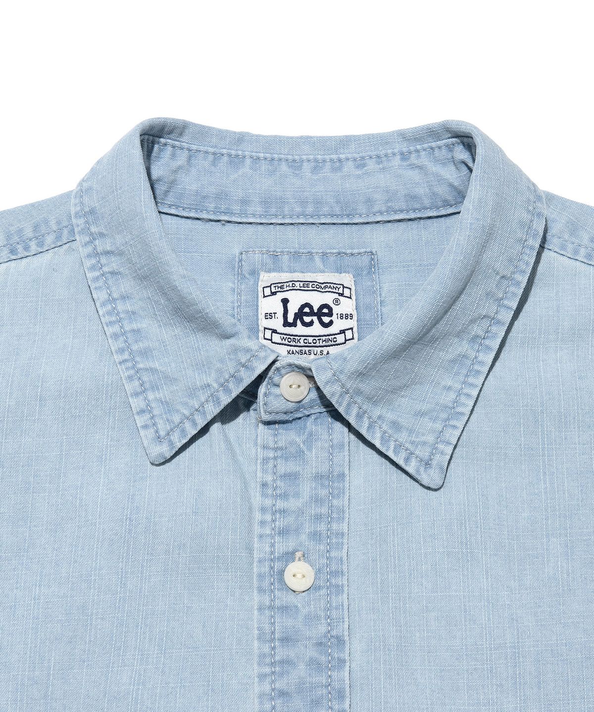 리(LEE) 로코 포켓 데님 셔츠 인디고 라이트