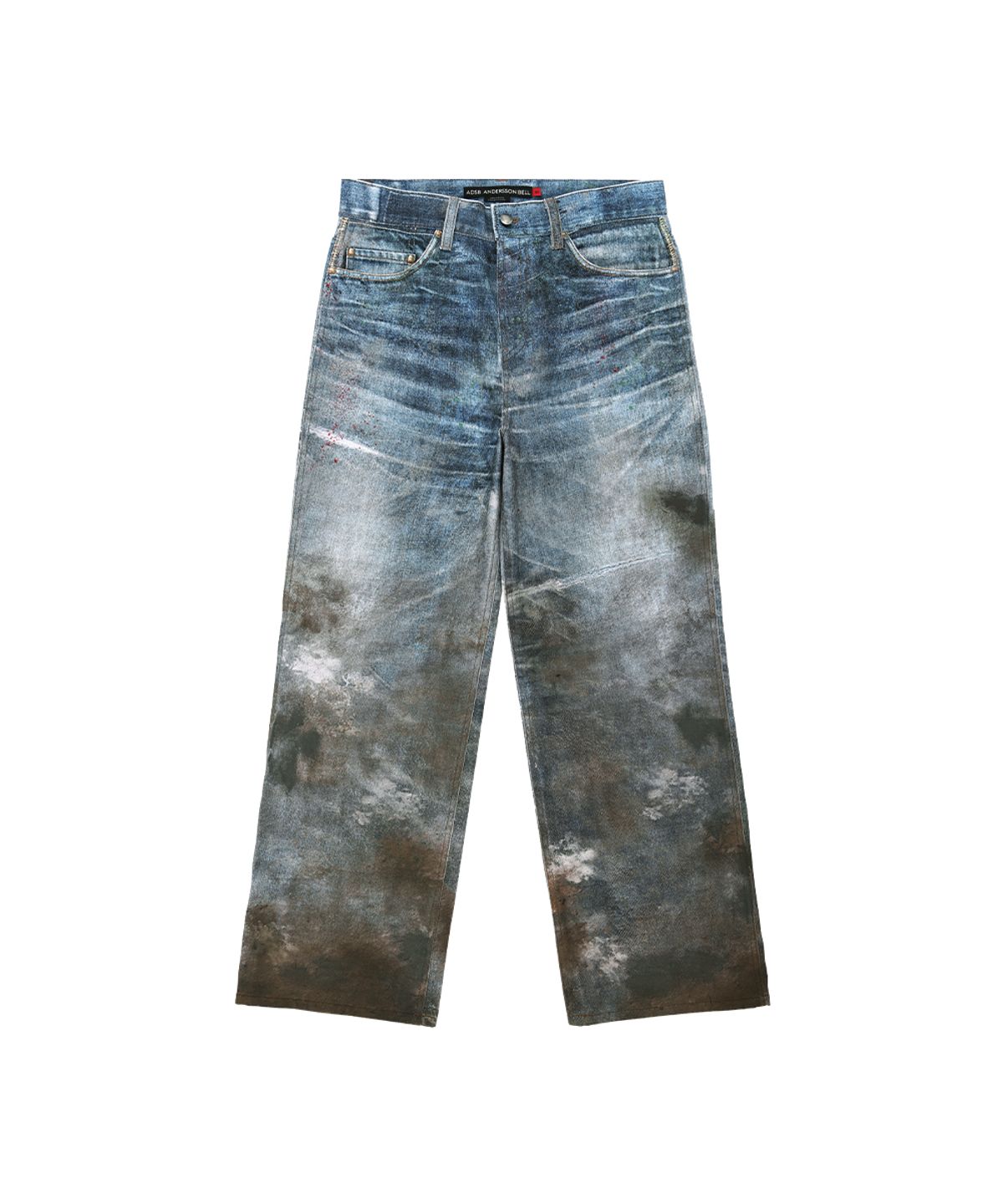앤더슨벨(ADSB ANDERSSON BELL) UNISEX FESTIVAL MUD PRINTED JEANS apa877u(BLUE)