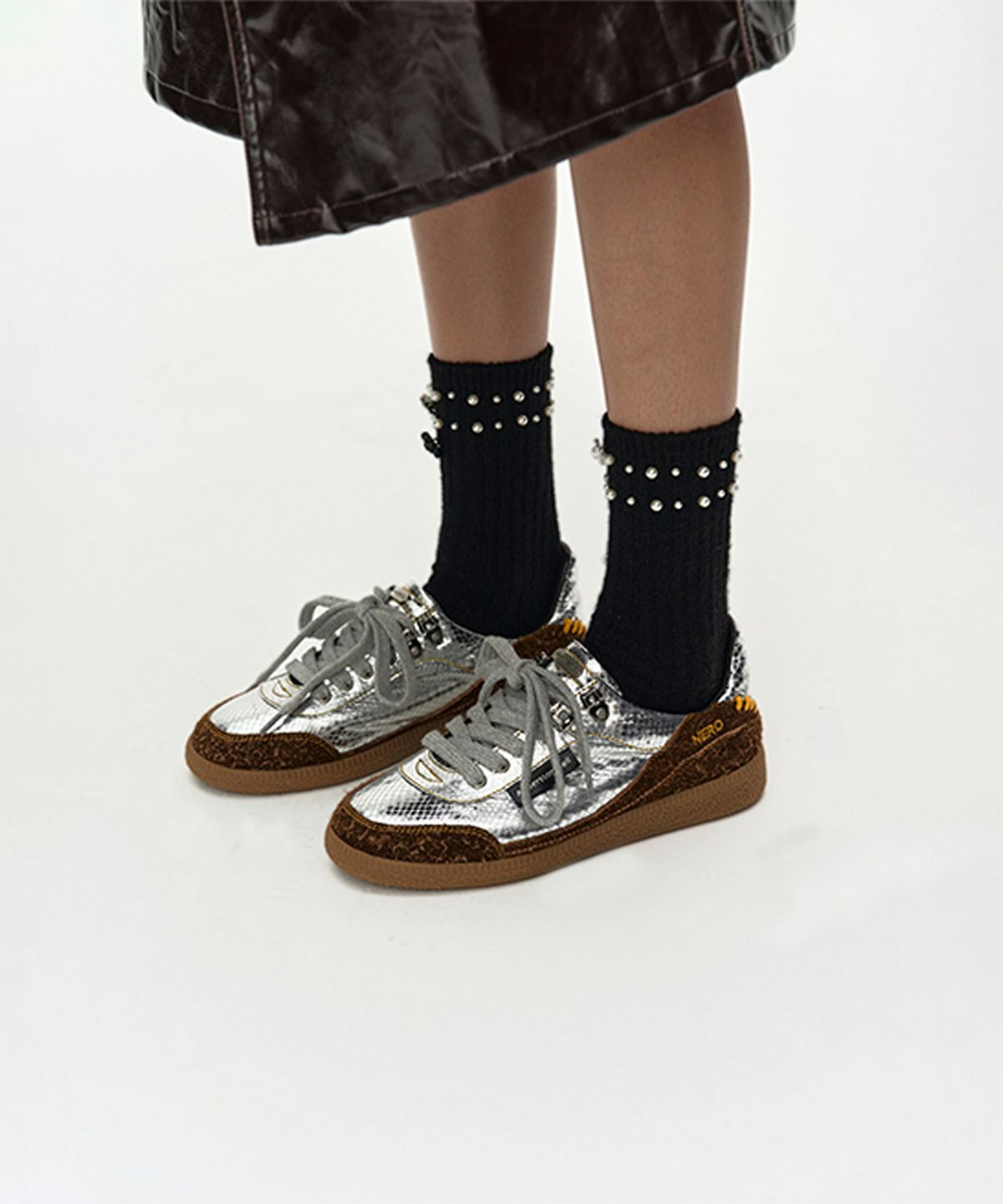 앤더슨벨(ADSB ANDERSSON BELL) UNISEX NERO TRAINER aaa519u(SILVER/BROWN)