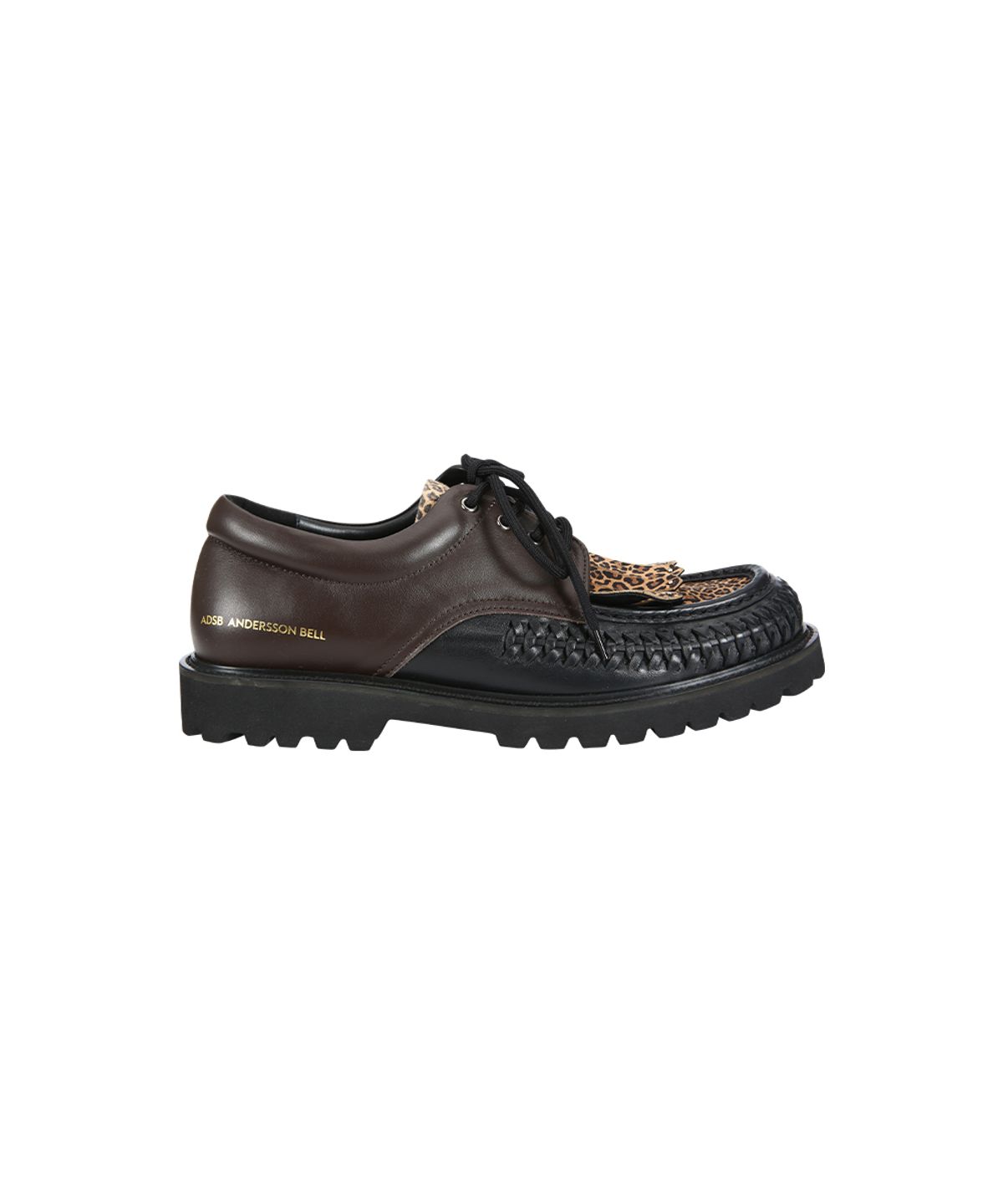 앤더슨벨(ADSB ANDERSSON BELL) FRINGED WOVEN LOAFER aaa514m(BLACK/LEOPARD/DARK BROWN)