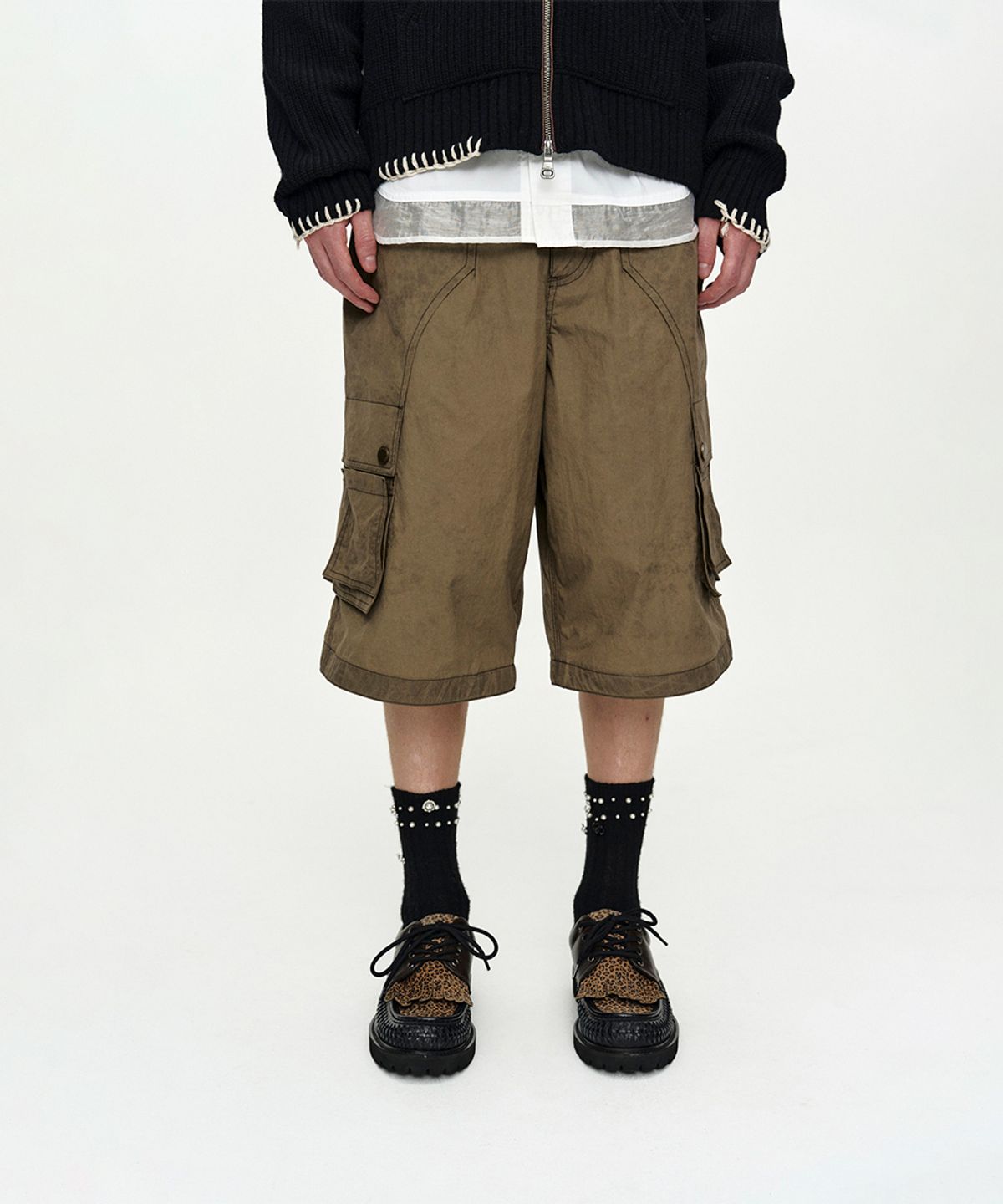 앤더슨벨(ADSB ANDERSSON BELL) FRINGED WOVEN LOAFER aaa514m(BLACK/LEOPARD/DARK BROWN)