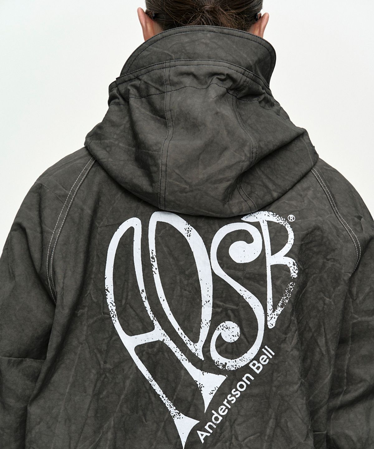 앤더슨벨(ADSB ANDERSSON BELL) UNISEX TIE-DYED BEACH SHELL JACKET awa746u(CHARCOAL)