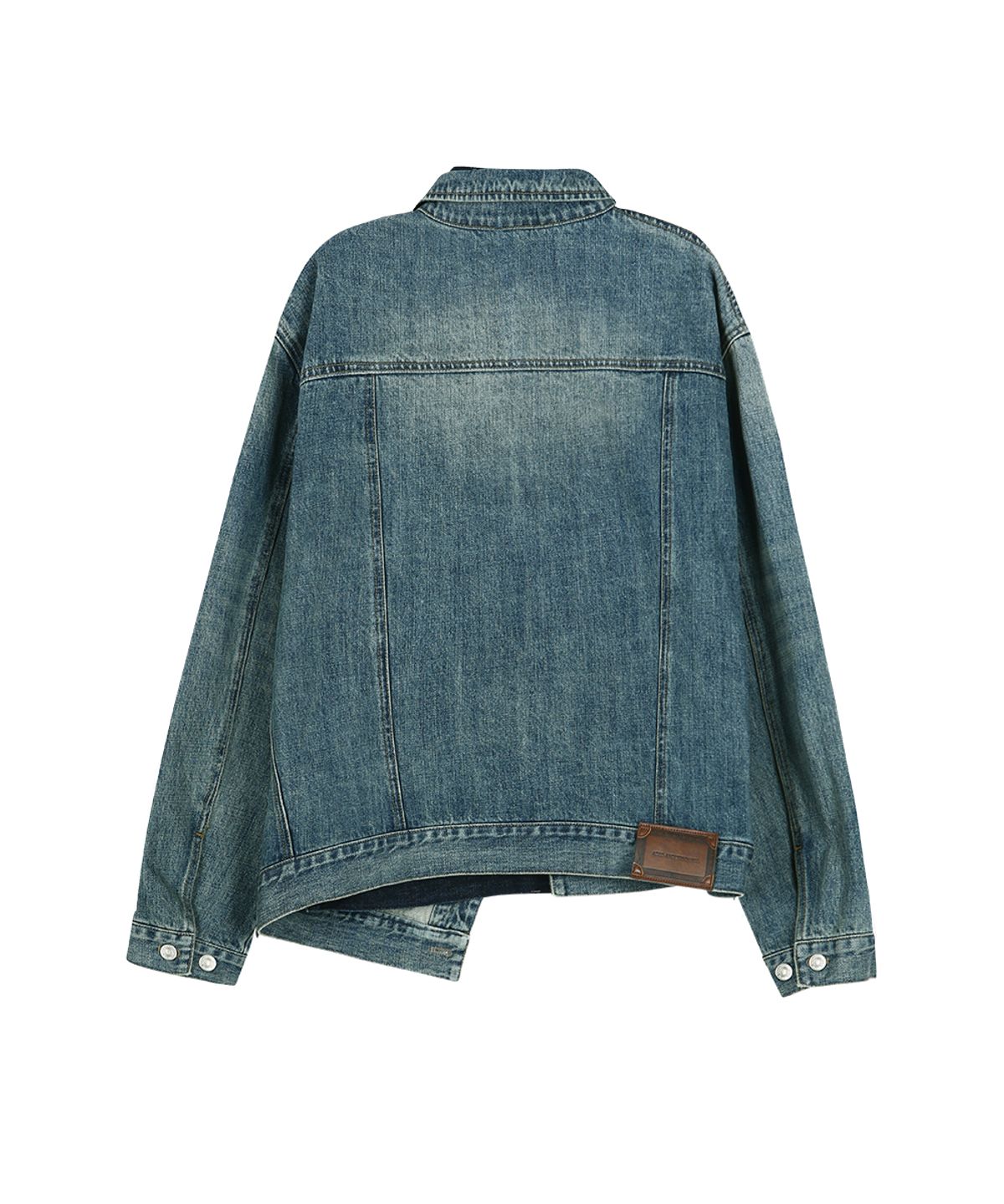 앤더슨벨(ADSB ANDERSSON BELL) UNISEX ASYMMETRIC LAYERED DENIM JACKET awa747u(BLUE)