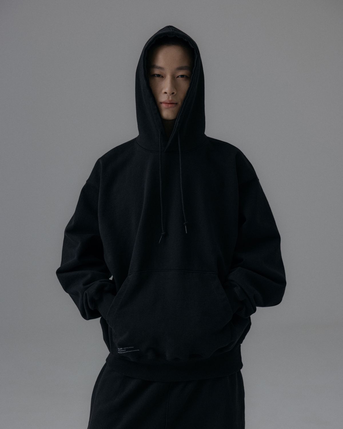 앵글런(ANGLAN) Heavyweight Classic Hoodie - Black