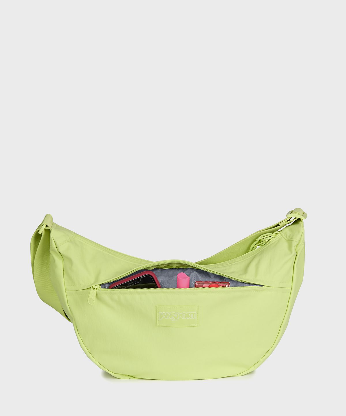 잔스포츠(JANSPORT) 언페이즈드 크로스바디 라지 SOFT NYLON LIME CITRON