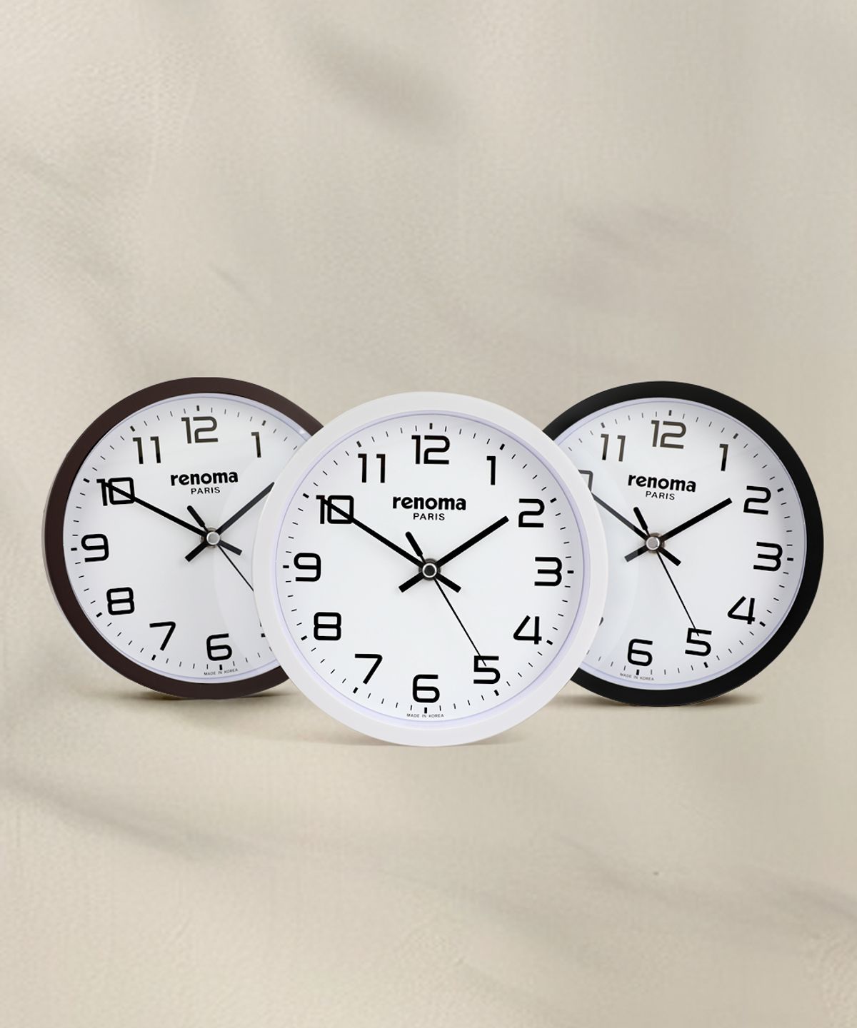 레노마 시계(RENOMA WATCH) 무소음 벽/탁상 겸용 미니멀 시계 REC100