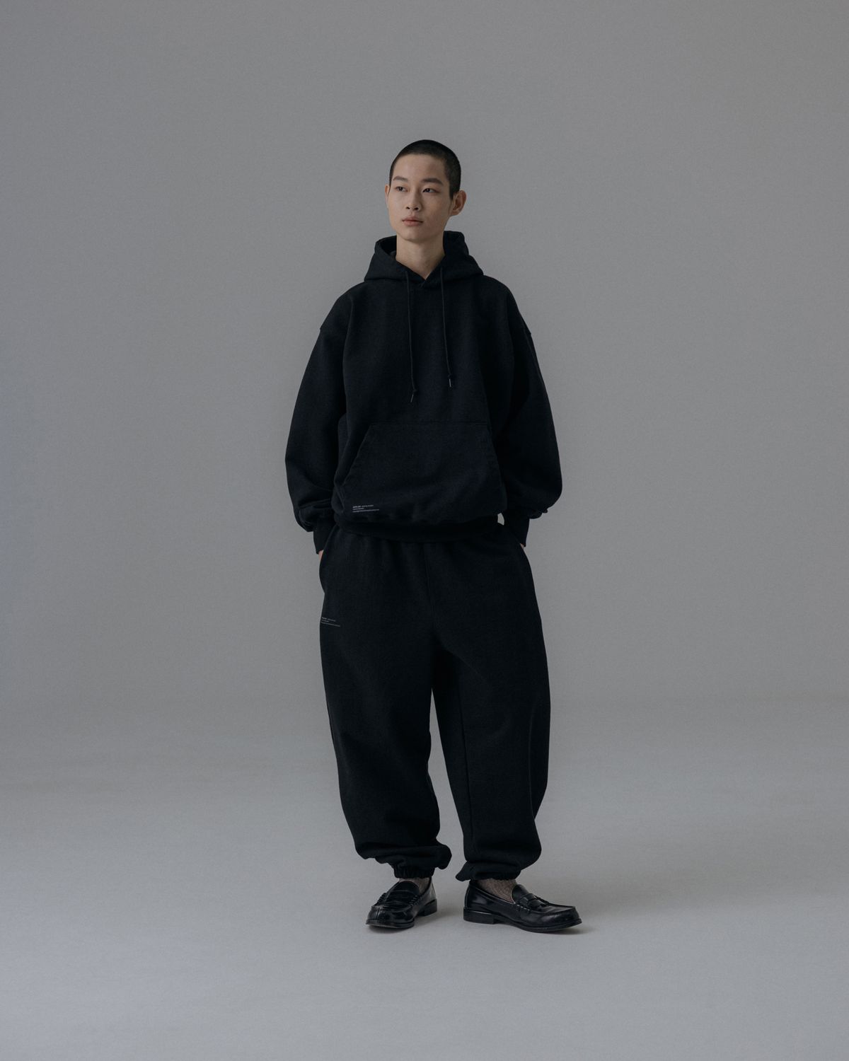 앵글런(ANGLAN) Heavyweight Classic Jogger Pants - Black