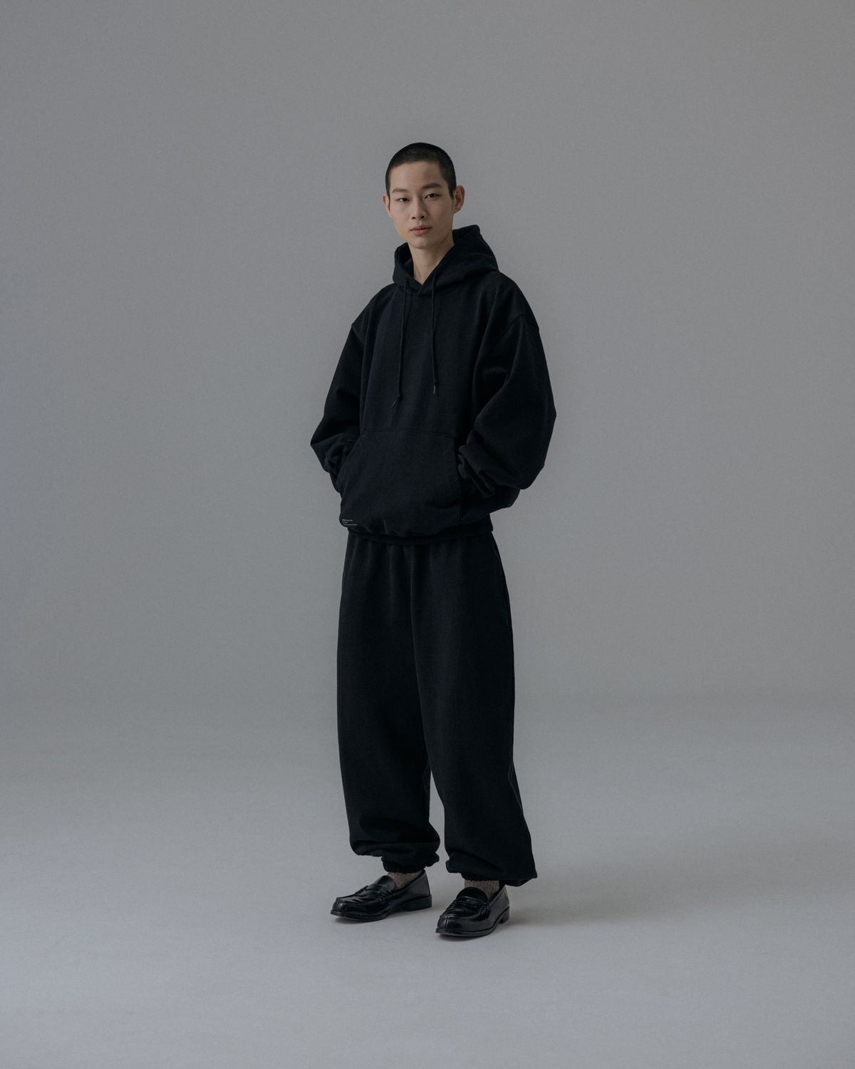 앵글런(ANGLAN) Heavyweight Classic Jogger Pants - Black