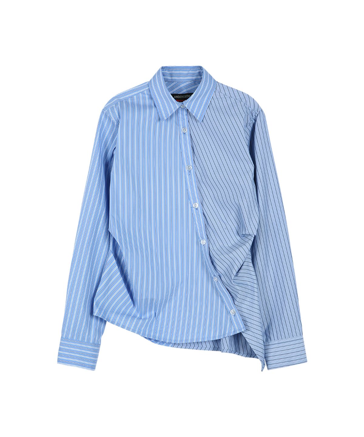 앤더슨벨(ADSB ANDERSSON BELL) BREEZE STRIPED TWIST-TUCK SHIRT atb1515w(BLUE)