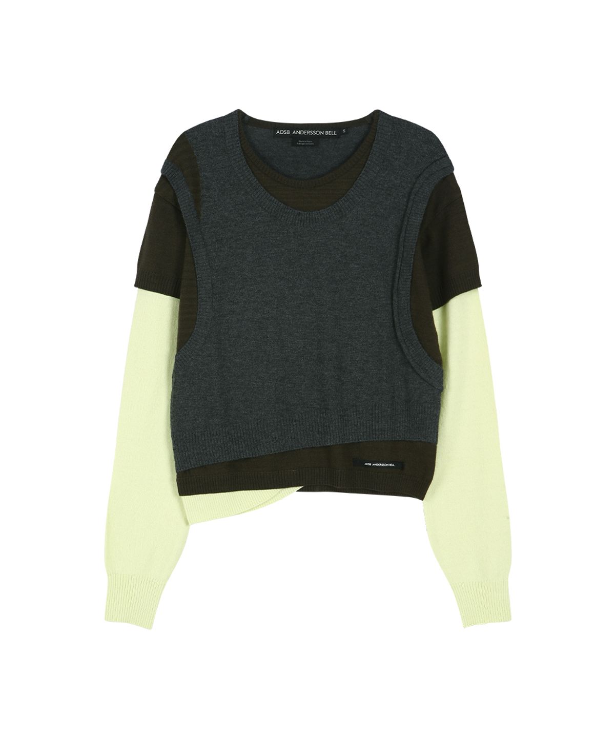 앤더슨벨(ADSB ANDERSSON BELL) TRES OVER LAYERED SWEATER atb1474w(GREEN)