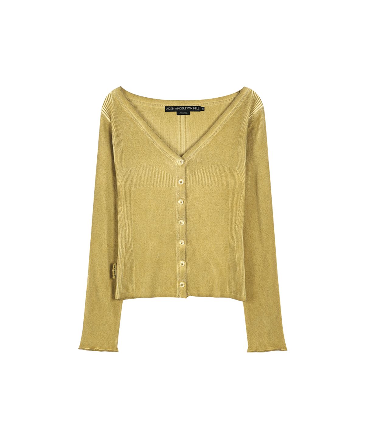 앤더슨벨(ADSB ANDERSSON BELL) VINTAGE-DYE LAYERED KNIT CARDIGAN atb1470w(MARIGOLD)