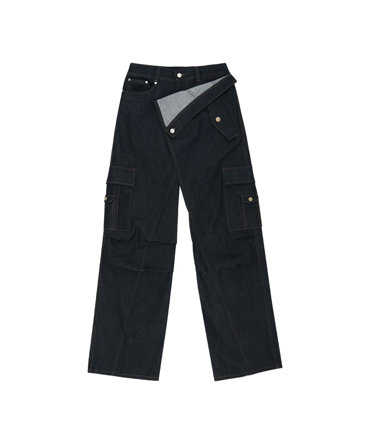 앤더슨벨(ADSB ANDERSSON BELL) RIGID TURNOVER CARGO JEANS apa879w(INDIGO)