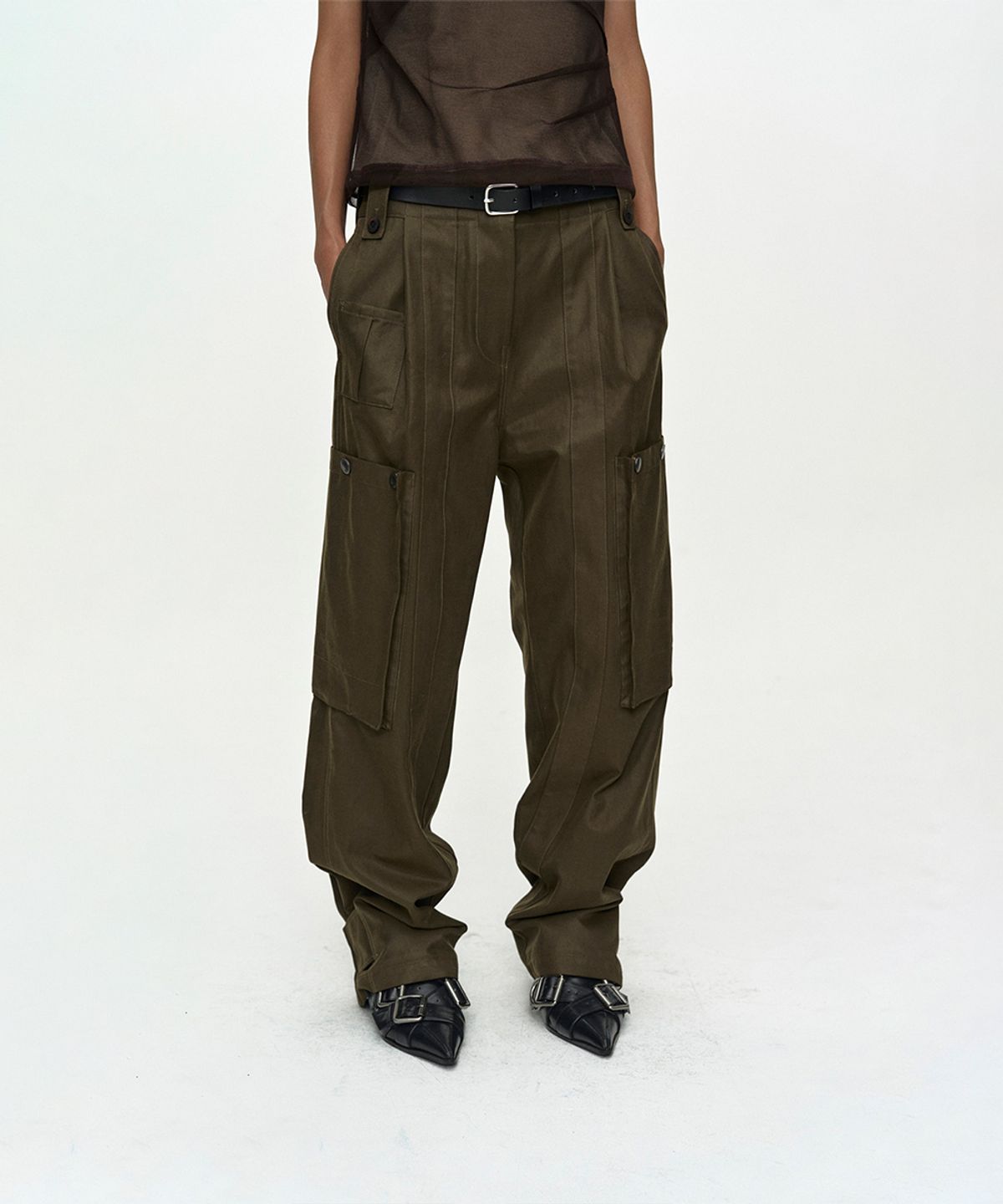 앤더슨벨(ADSB ANDERSSON BELL) UTILITY CARGO PANTS apa895w(KHAKI)