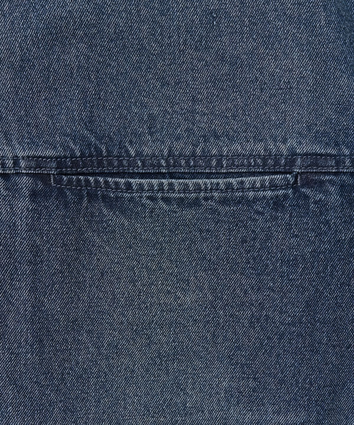 엑스컨테이너(EXCONTAINER) 크롭 필드 데님 자켓 (WASHED INDIGO)
