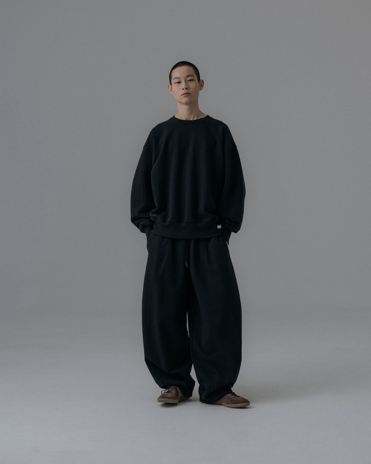 앵글런(ANGLAN) Steady Sweat Balloon Pants - Black