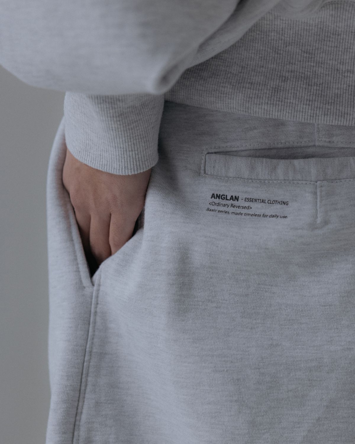 앵글런(ANGLAN) Steady Sweat Balloon Pants - White Melange