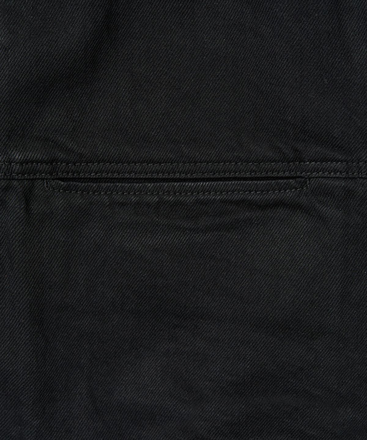 엑스컨테이너(EXCONTAINER) 크롭 필드 데님 자켓 (BLACK)