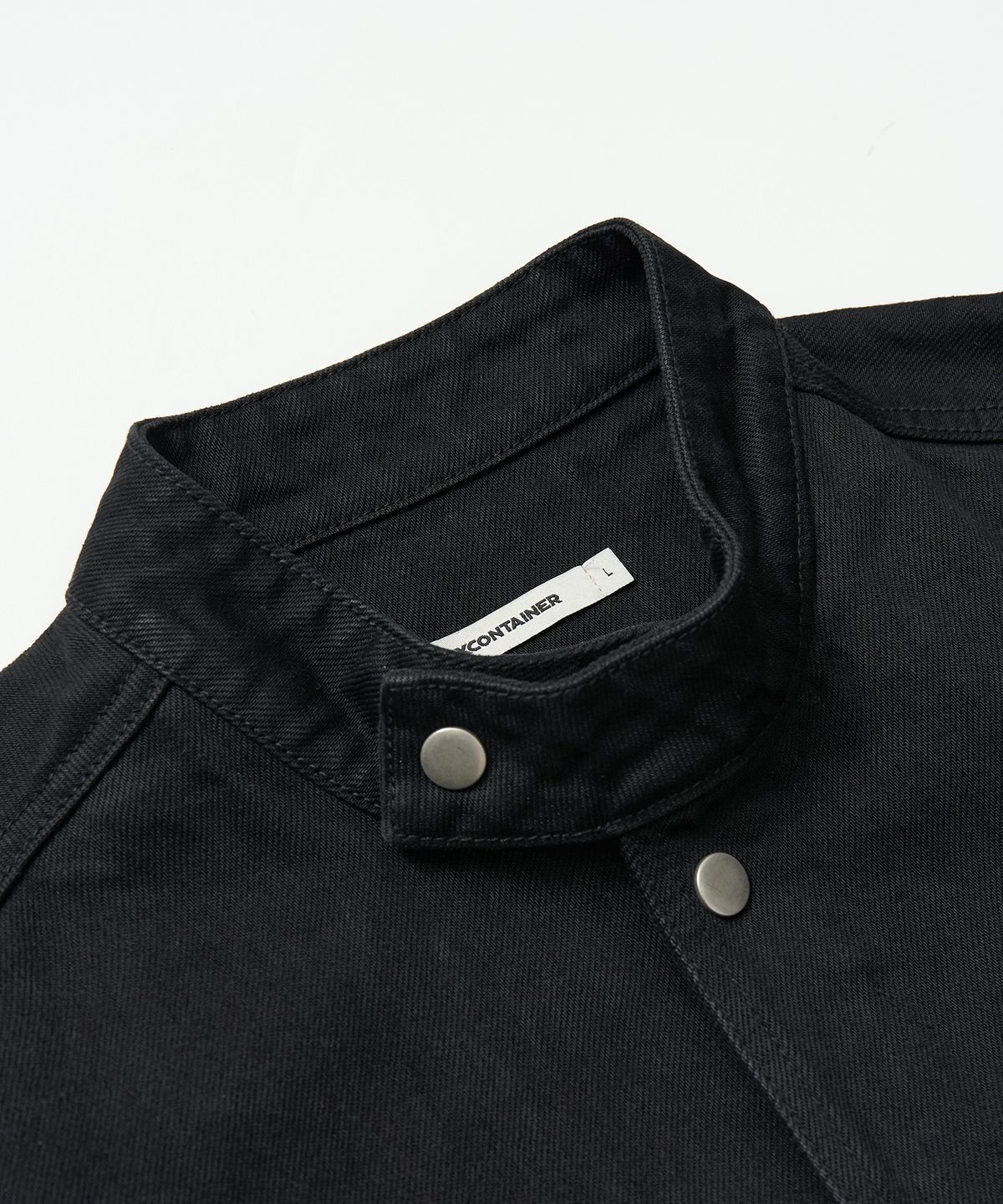 엑스컨테이너(EXCONTAINER) 크롭 필드 데님 자켓 (BLACK)