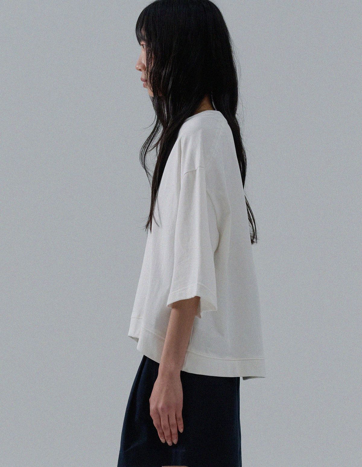 네일비(NEILBE) 슬리브 크롭 스웻컷슈 30s [pure cotton]